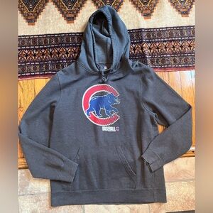 Chicago Cubs MLB Hoodie Sweatshirt Mens Large Gray Graphic Baseball